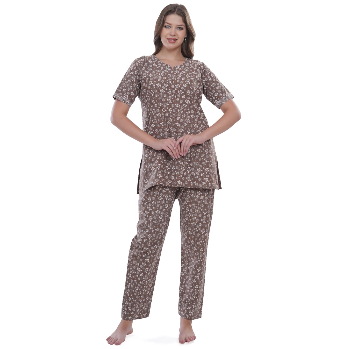 Women's Cotton Printed Straight Kurta with Pant Set – Soft, Breathable & Stylish