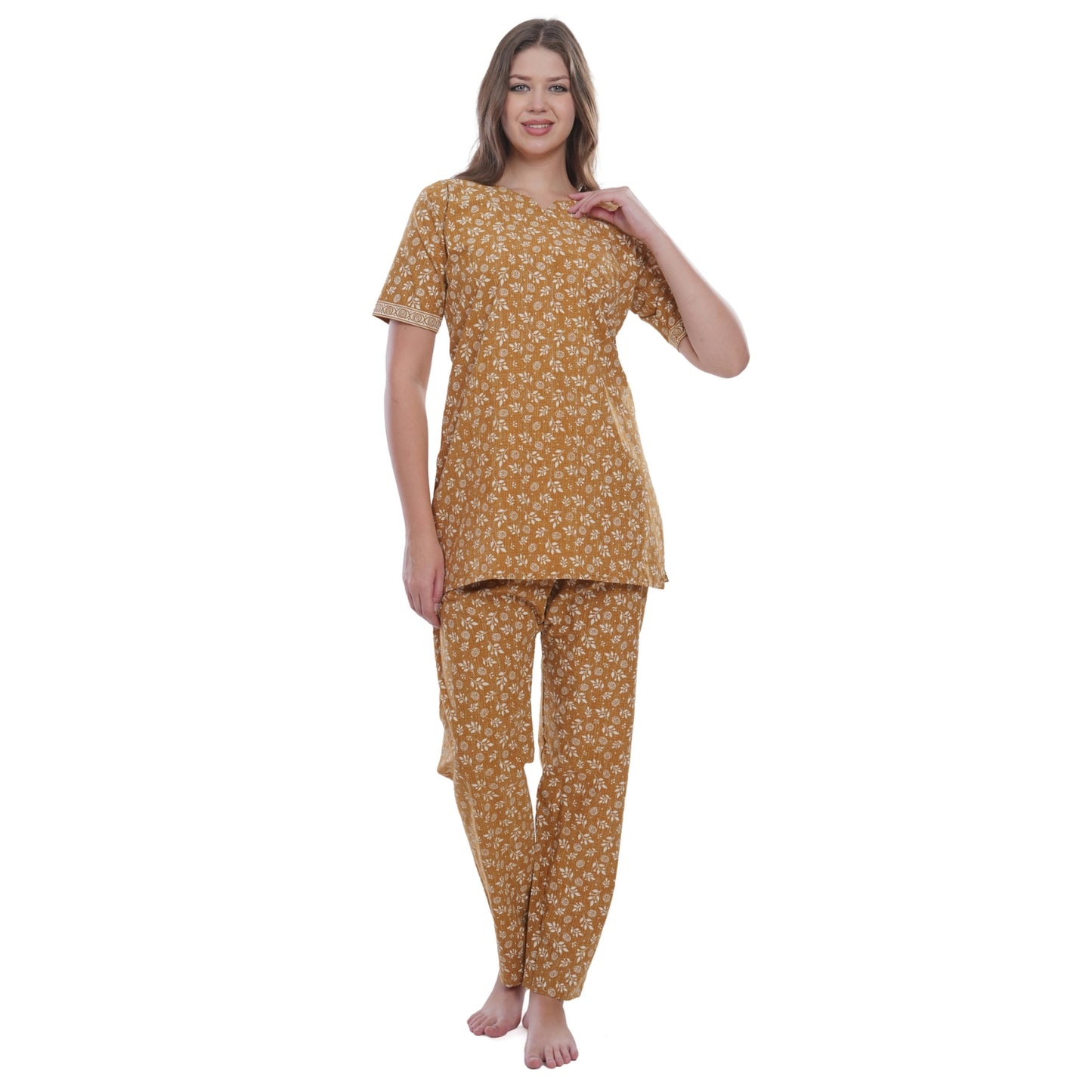 Women's Cotton Printed Straight Kurta with Pant Set – Soft, Breathable & Stylish