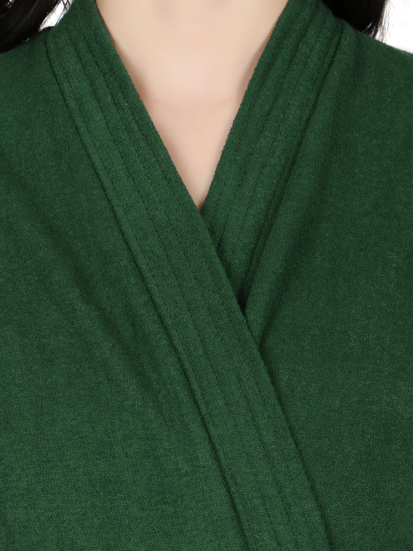 Soft & Absorbent Bathrobe for Women – Comfortable Spa & Lounge Wear (Drk Green)