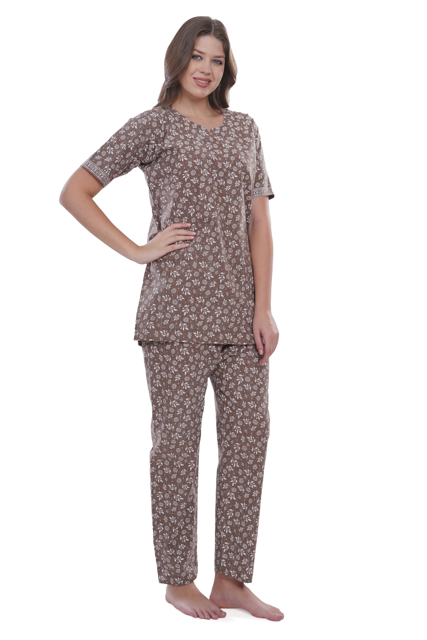 Women's Cotton Printed Straight Kurta with Pant Set – Soft, Breathable & Stylish