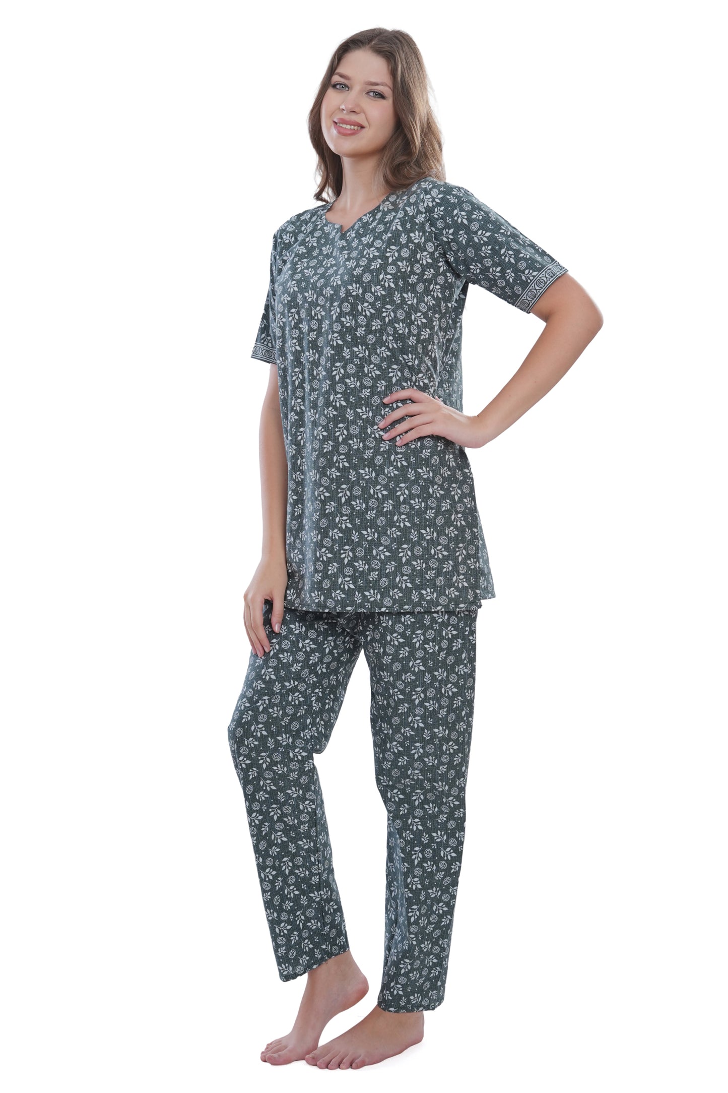 Women's Cotton Printed Straight Kurta with Pant Set – Soft, Breathable & Stylish