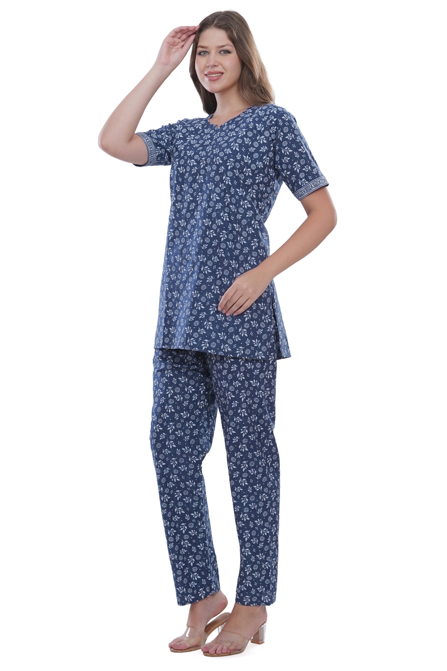 Women's Cotton Printed Straight Kurta with Pant Set – Soft, Breathable & Stylish