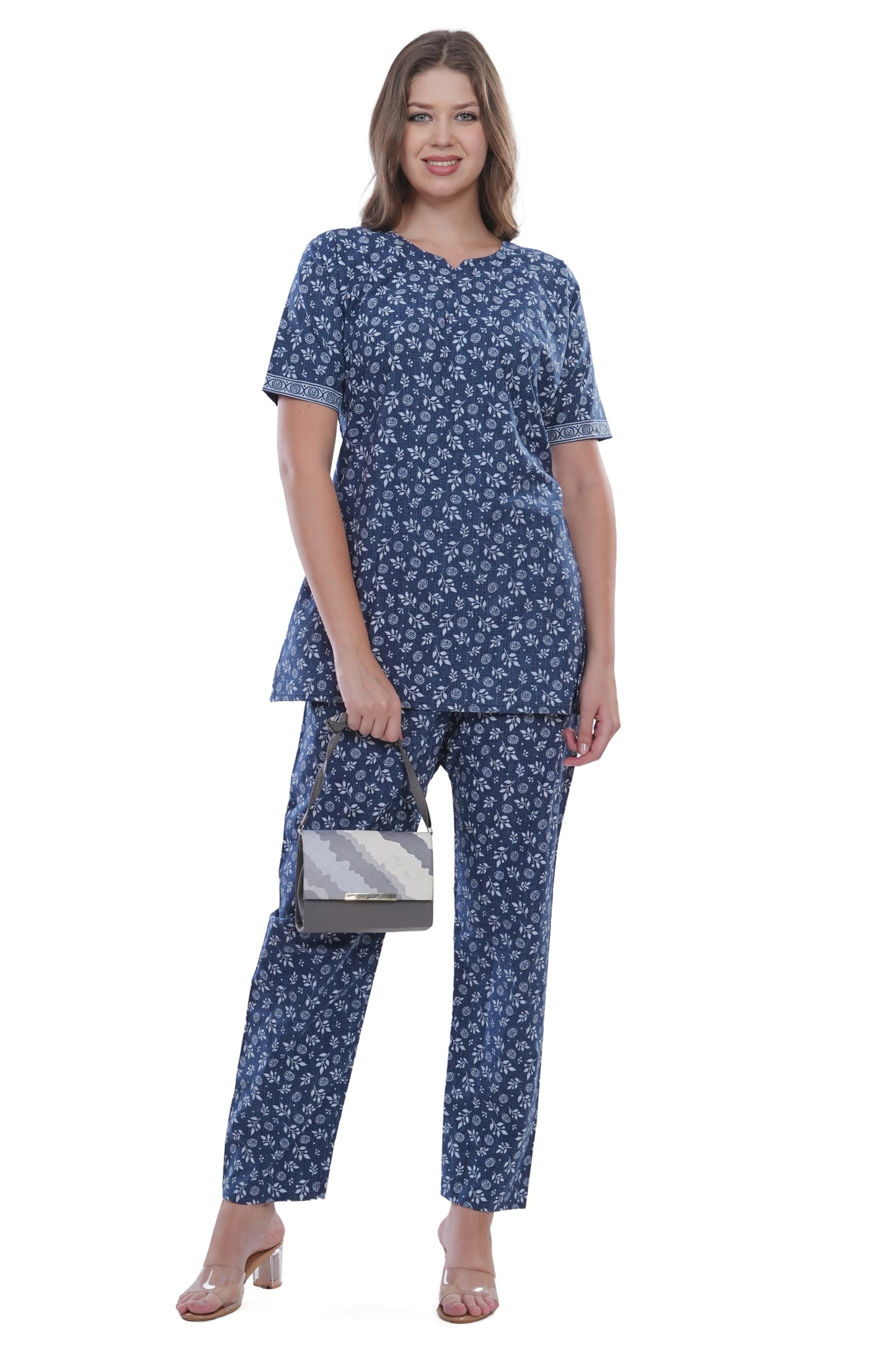 Women's Cotton Printed Straight Kurta with Pant Set – Soft, Breathable & Stylish