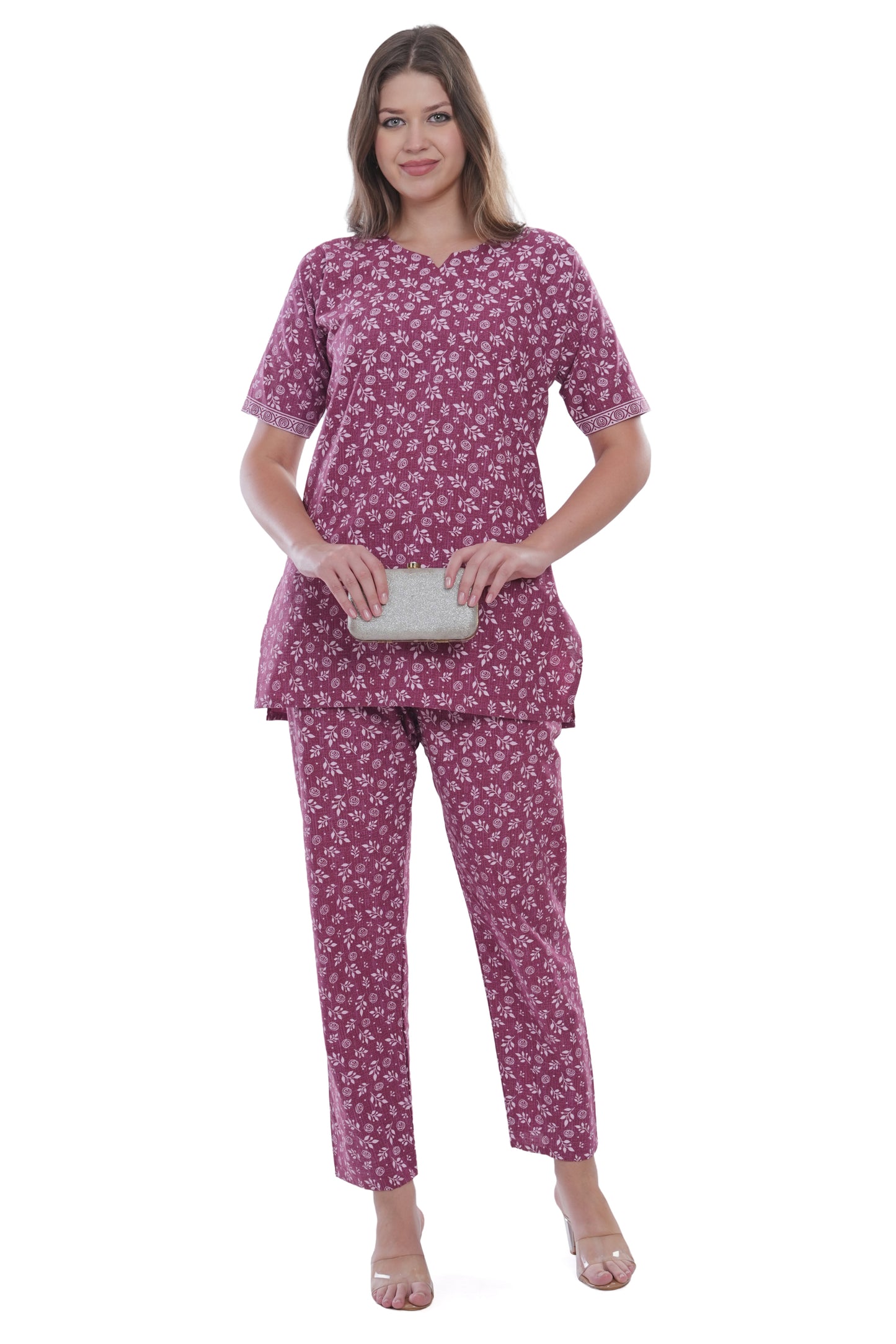 Women's Cotton Printed Straight Kurta with Pant Set – Soft, Breathable & Stylish