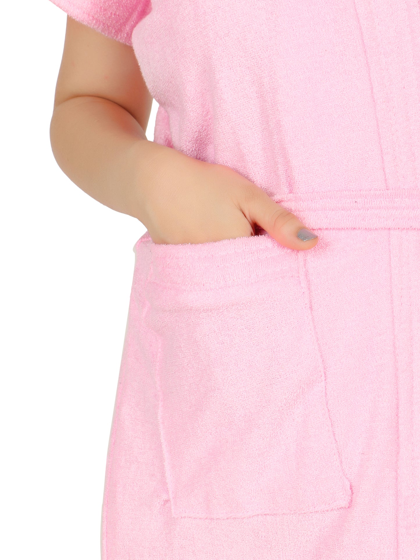 Soft & Absorbent Bathrobe for Women – Comfortable Spa & Lounge Wear (Pink)