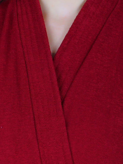 Soft & Absorbent Bathrobe for Women – Comfortable Spa & Lounge Wear (Maroon)
