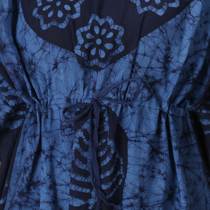 Printed Cotton Kaftan Maxi for Women – Comfortable & Stylish Lounge Wear (Ryl Blue/ Nvy Blue)
