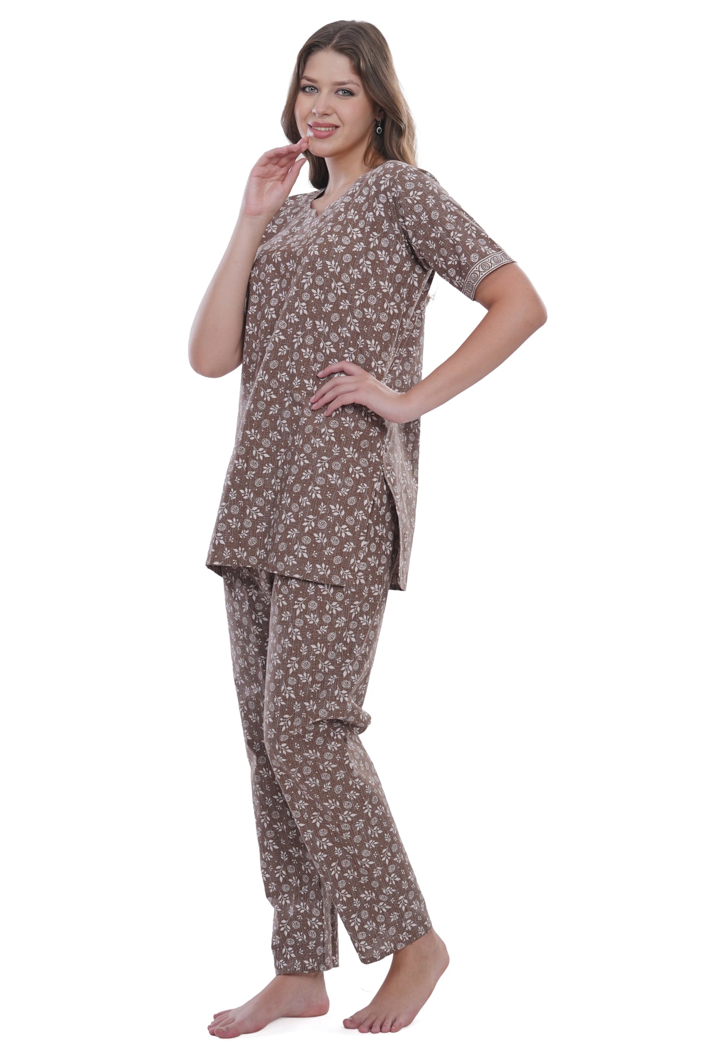 Women's Cotton Printed Straight Kurta with Pant Set – Soft, Breathable & Stylish