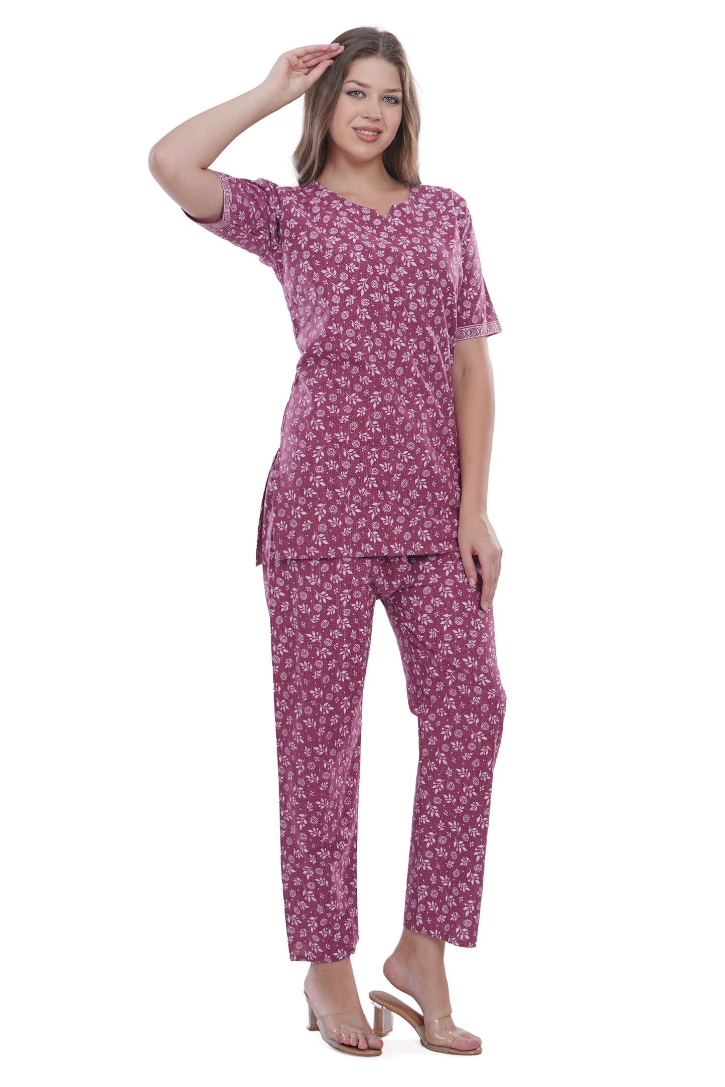 Women's Cotton Printed Straight Kurta with Pant Set – Soft, Breathable & Stylish