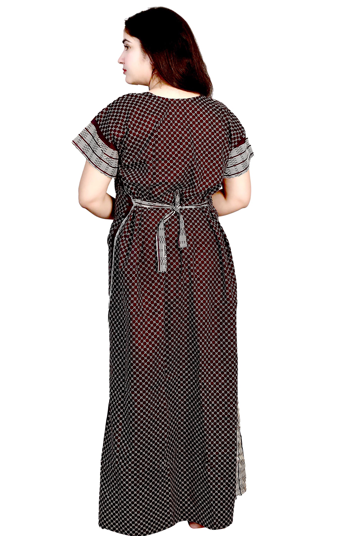 Cotton Feeding Maxi for Women, Night Dress – Comfortable & Stylish Maternity Wear (Purple)